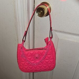 Aldo Fuchsia Quilted Shoulder Bag